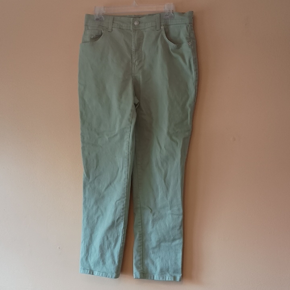 Gloria Vanderbilt Light Green Jeans, Sz 12 Short